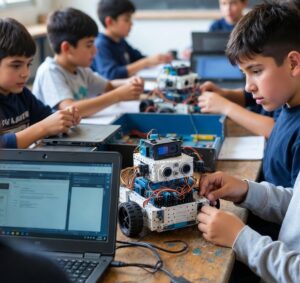 niños aprendiendo robótica educativa en Córdoba Edubotika